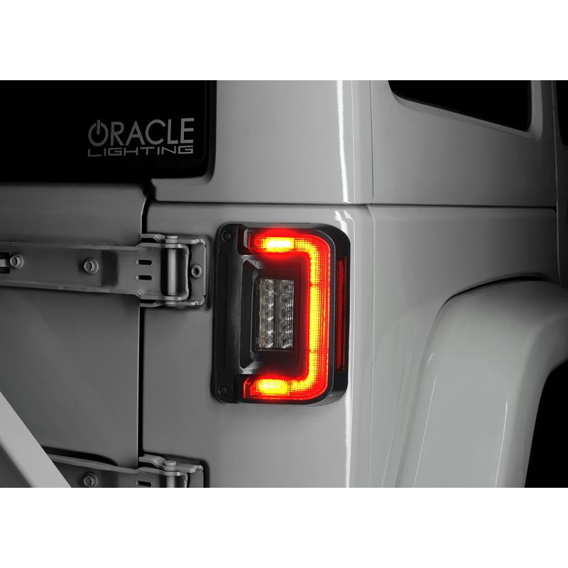 Oracle | ORACLE Lighting Black Series Flush Mount LED Tail Lights for Jeep Wrangler JK - Wrangler (JK) / Wrangler (JL) 2007-2018