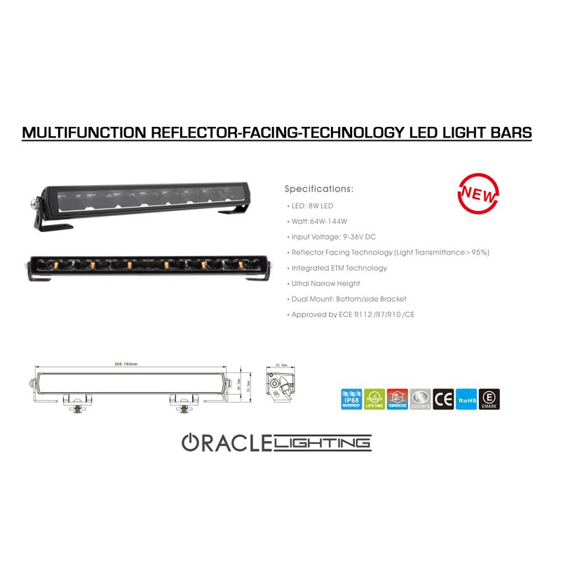 Oracle | ORACLE Lighting Multifunction Reflector-Facing Technology LED Light Bar - 14in. Oracle Lighting Off-Road Lights