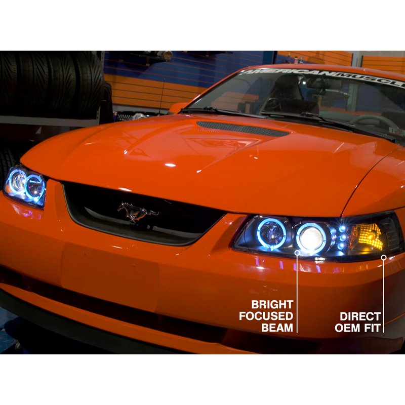 Raxiom | Dual LED Halo Projector Headlights - Mustang 1999-2004 Raxiom Headlights