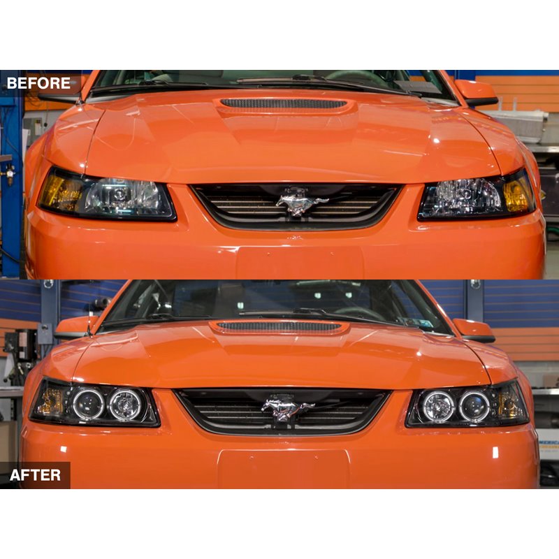 Raxiom | Dual LED Halo Projector Headlights - Mustang 1999-2004 Raxiom Headlights