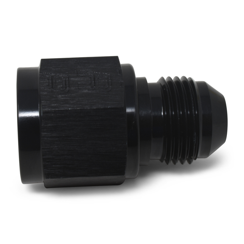 Russell | 8AN Female To 6AN Male B-Nut Flare Reducer Adapter Fitting With Black Finish