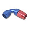 Russell | 10AN ProClassic Swivel 90 Degree 5/8" Radius Hose End With Red/Blue Finish