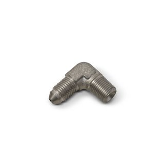 Russell | 3AN X 1/8" NPT Pipe Male 90 Degree Brake Adapter Fitting With Endura Finish