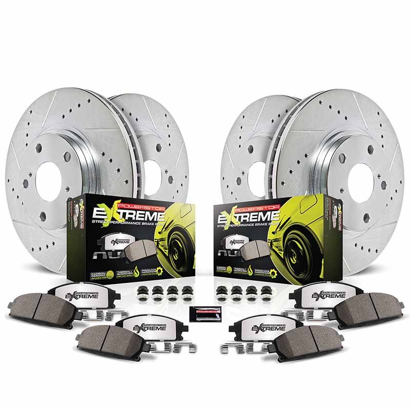 PowerStop | Z26 Street Warrior Disc Brake Pad & Rotor Kit - Front & Rear - Mustang Shelby GT500 5.4L 2007-2011 PowerStop Brak...