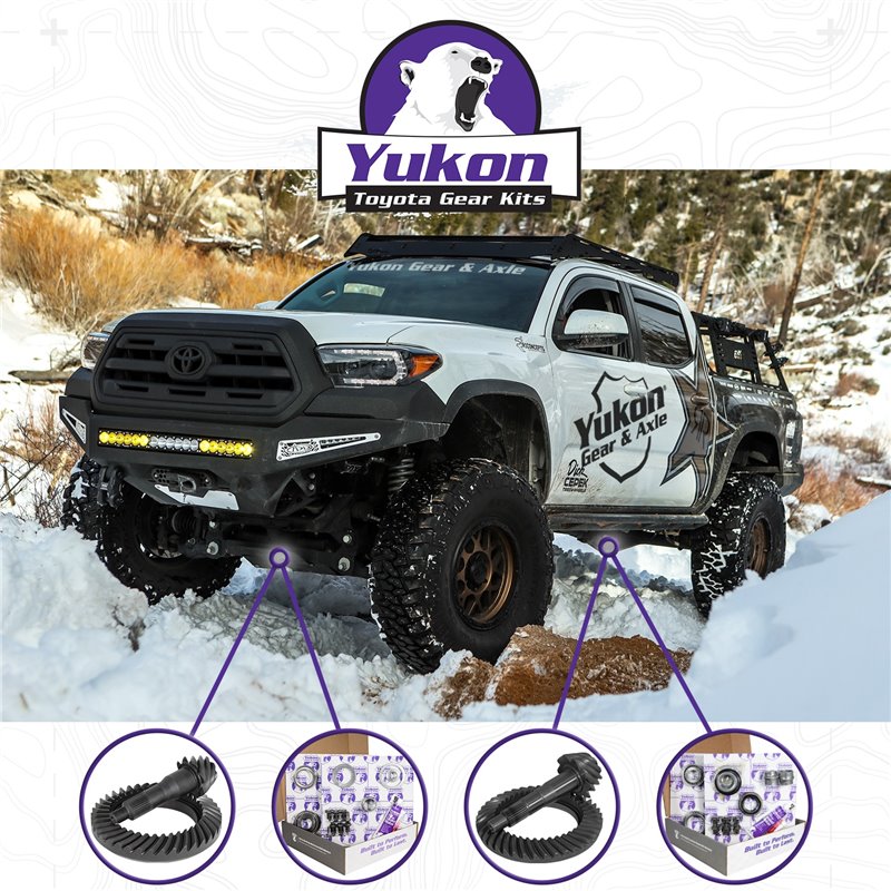 Yukon Gear & Axle | Ring/Pinion Gear Kit Package Front/Rear with Install Kits-Toyota 8.4/8in.IFS Yukon Gear & Axle Differentials