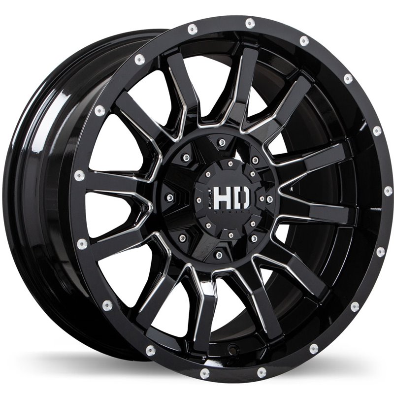 Fast HD | TRAXX ET-15 - Gloss Black with Milled Trim Fast HD Custom Wheels