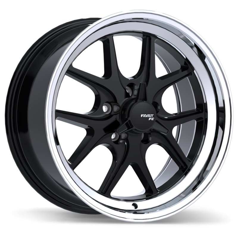 Fast Wheels | FC04V ET15 - Gloss Black with Machined Lip Fast Wheels Custom Wheels