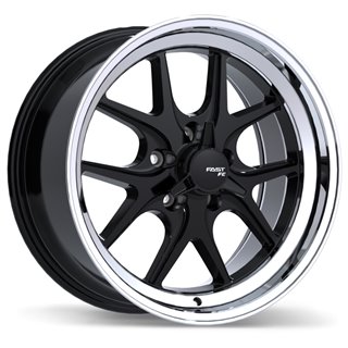 Fast Wheels | FC04V ET15 - Gloss Black with Machined Lip Fast Wheels Custom Wheels