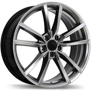 Replika | R195 ET45 - Dark Hyper Silver Replika Custom Wheels
