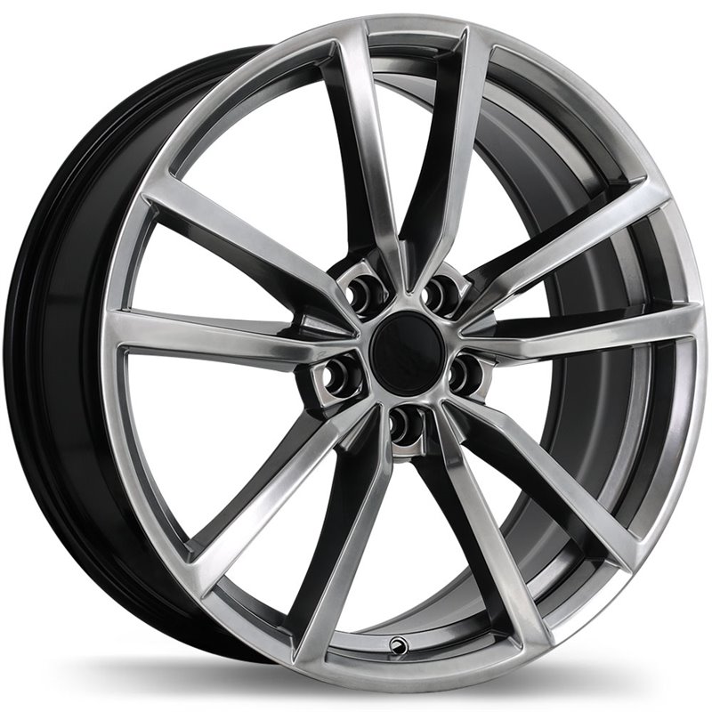Replika | R195 ET45 - Dark Hyper Silver Replika Custom Wheels