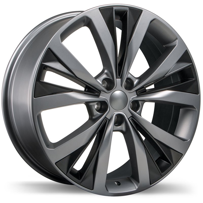 Replika | R201 ET45 - Matte Gunmetal with Matte Black Inserts Replika Custom Wheels