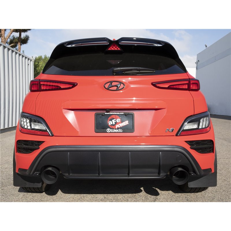 aFe Power | Takeda 3 IN 304 Stainless Steel Cat-Back Exhaust w/Black Tips - Kona N 2.0T 2022-2023 aFe POWER Cat-Back Exhausts