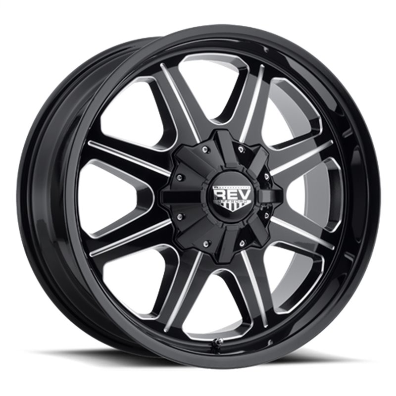 REV Wheels | Off Road 823 ET-12 - Black Machined REV Wheels Custom Wheels