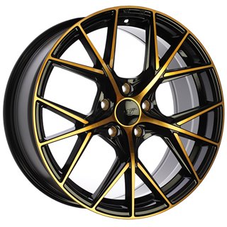 DAI Wheels | A-Spec ET40 - Noir lustre - Facade machinee - Facade bronze