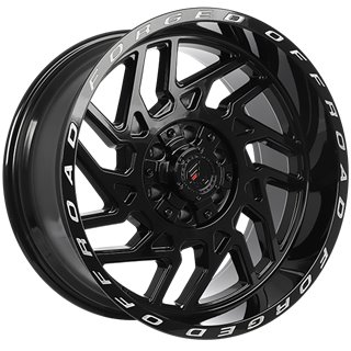 Forged Wheels | XR103 ET-44 - Gloss Black - Milled Lip Forged Wheels Custom Wheels