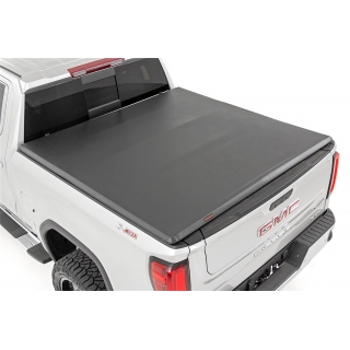 Rough Country | Soft Tri-Fold Tonneau Bed Cover - Silverado / Sierra 1500 2019-2023