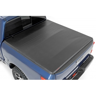 Rough Country | Soft Tri-Fold Tonneau Bed Cover - Titan 5.6L 2017-2021