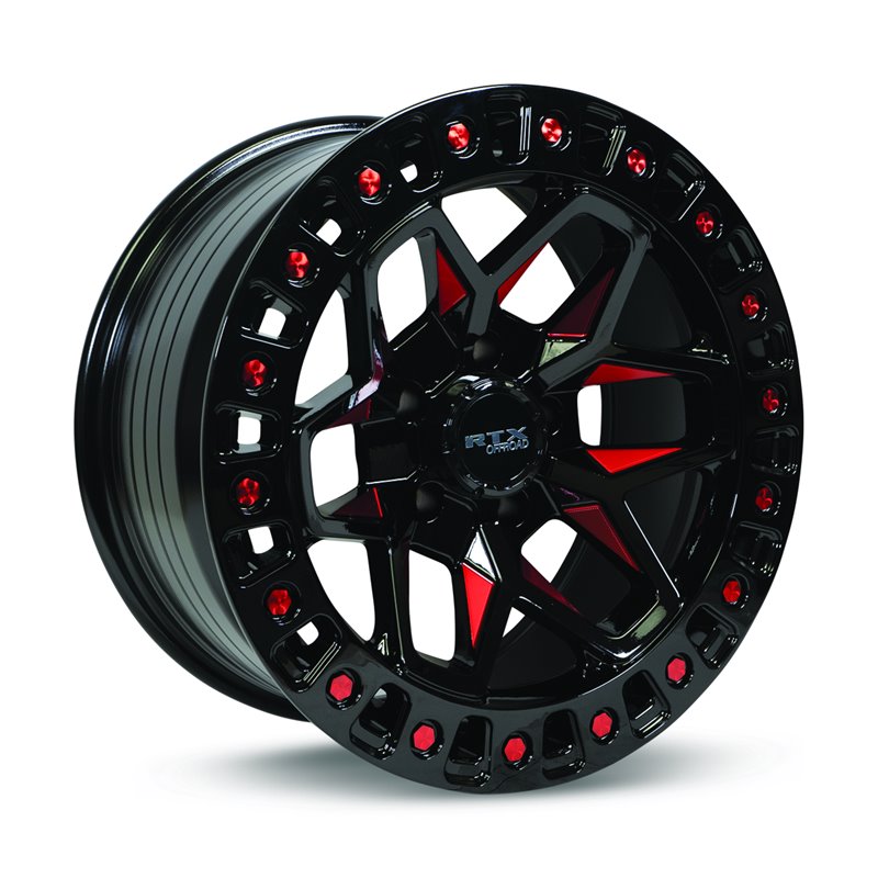 RTX | Zion ET-15 - Black Milled Red RTX Custom Wheels