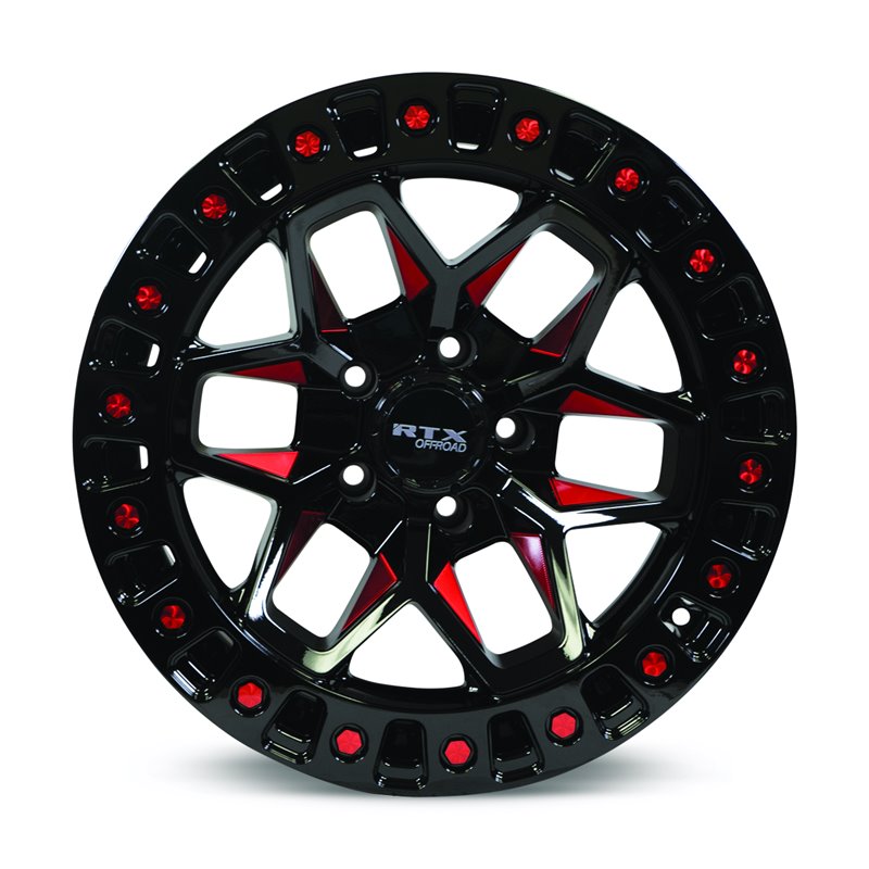 RTX | Zion ET-15 - Black Milled Red RTX Custom Wheels