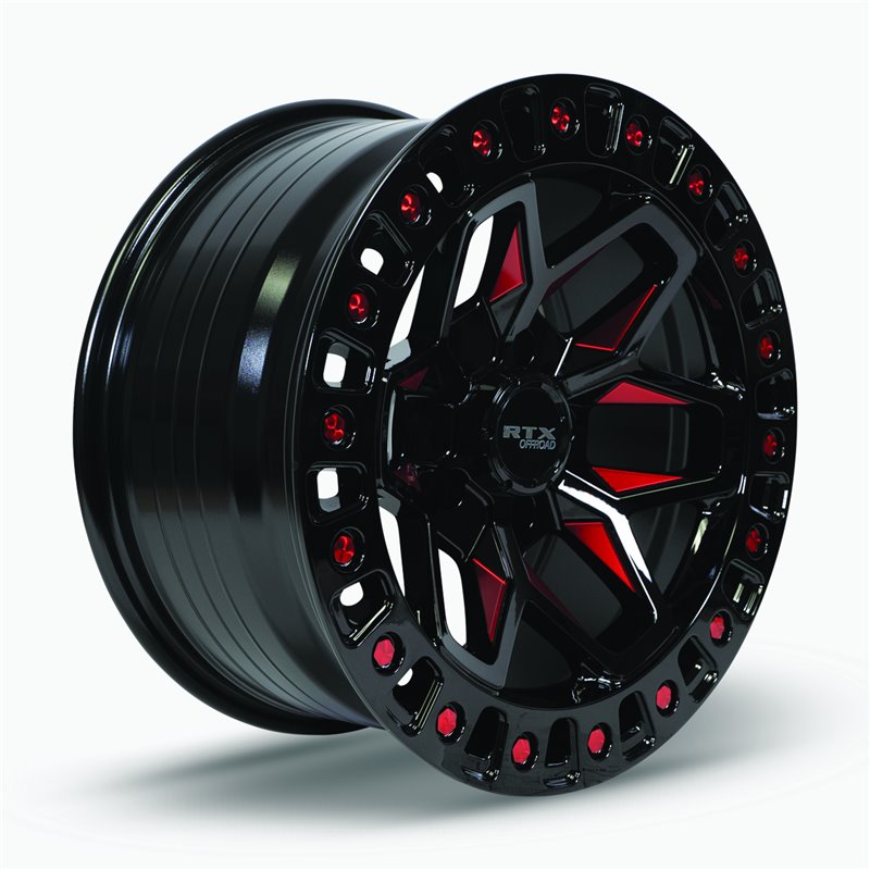 RTX | Zion ET-15 - Black Milled Red RTX Custom Wheels