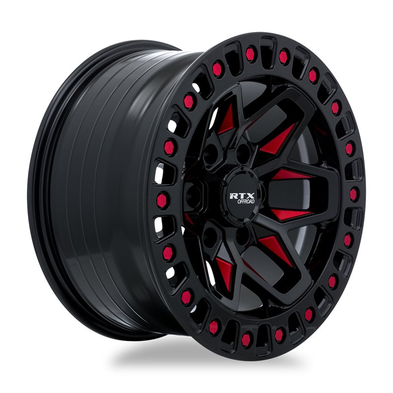 RTX | Zion ET-15 - Black Milled Red RTX Custom Wheels