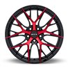 RTX | Valkyrie ET40 - Gloss Black Machined Red RTX Custom Wheels