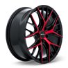 RTX | Valkyrie ET40 - Gloss Black Machined Red RTX Custom Wheels