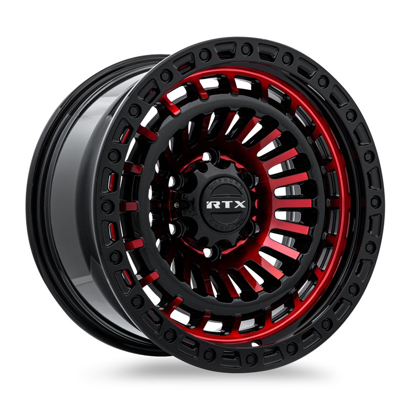 RTX | Moab ET-15 - Gloss Black Machined Red RTX Custom Wheels