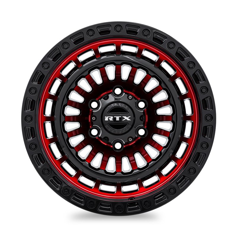 RTX | Moab ET-15 - Gloss Black Machined Red RTX Custom Wheels