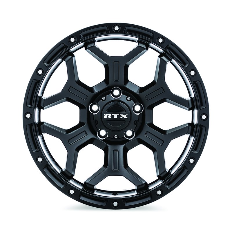 RTX | Goliath ET0 - Satin Black with Milled Rivets RTX Custom Wheels