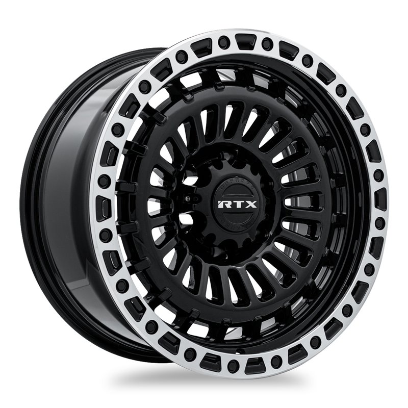RTX | Moab ET0 - Gloss Black Machined Lip RTX Custom Wheels