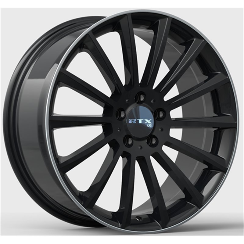 RTX | MB-02 ET38 - Noir lustré avec rebord machiné