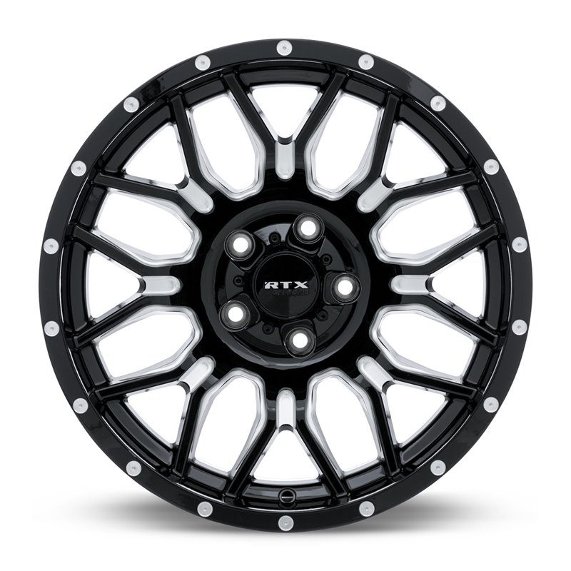 RTX | Claw ET-18 - Gloss Black Milled with Rivets RTX Custom Wheels