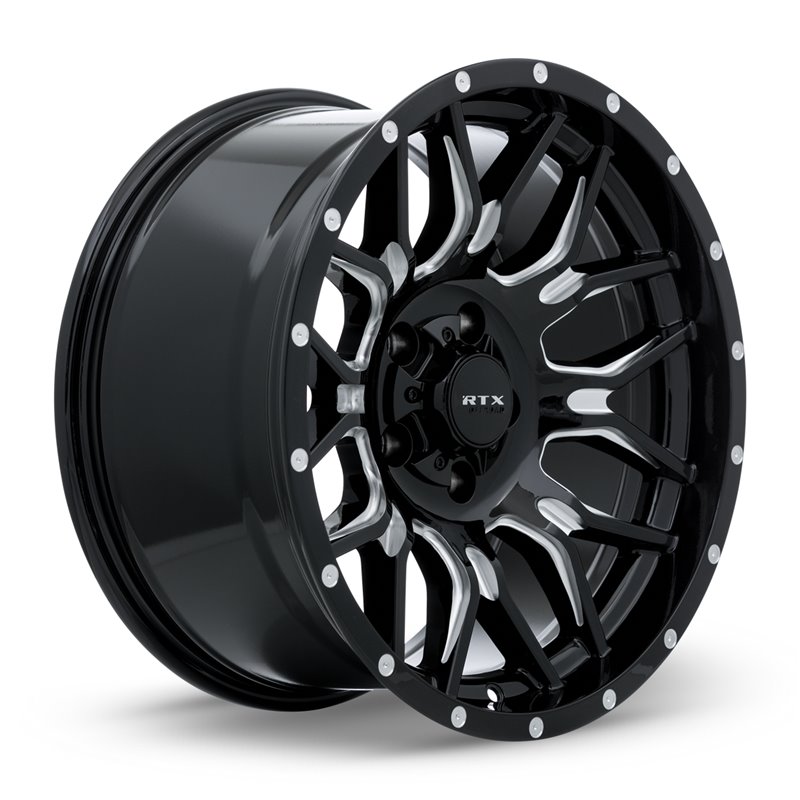 RTX | Claw ET-18 - Gloss Black Milled with Rivets RTX Custom Wheels