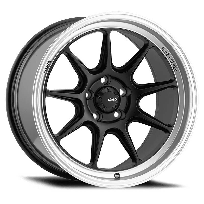 KONIG | COUNTERGRAM ET25 - MATTE BLACK / MATTE MACHINED LIP Konig Custom Wheels