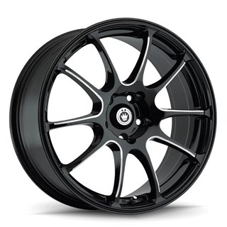KONIG | ILLUSION ET45 - BLACK/BALL CUT RED Konig Custom Wheels