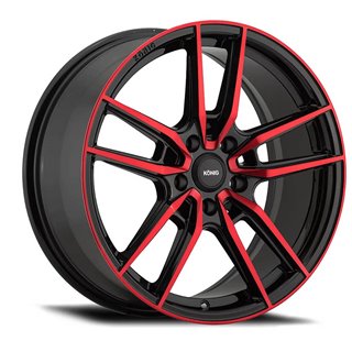 KONIG | MYTH ET43 - GLOSS BLACK W/ RED TINTED CLEARCOAT Konig Custom Wheels