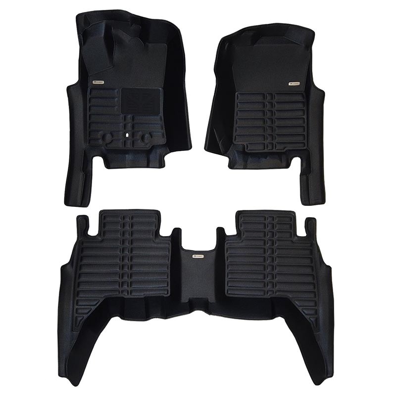 TuxMat | Floor Mats (1st & 2nd Row) - Tacoma Double Cab 2016-2023 (Excl. Manual Transmission) TuxMat Floor Mats