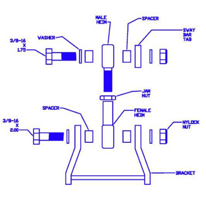 Progress Technology | Sway Bar Adapter Kit - Civic 1.3L / 1.7L / 2.0L 2001-2005 Progress Technology Sway bars & Link kit