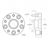 SPIDERTRAX | Wheel Spacer 1.75in - JEEP Wrangler / Commander / Grand Cherokee Spidertrax Spacer de roues