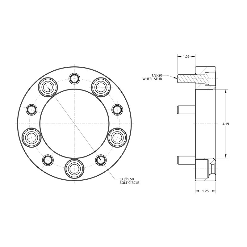 SPIDERTRAX | Wheel Spacer 1.25in - JEEP CJ / Bronco / F-150 Spidertrax Wheel Spacers