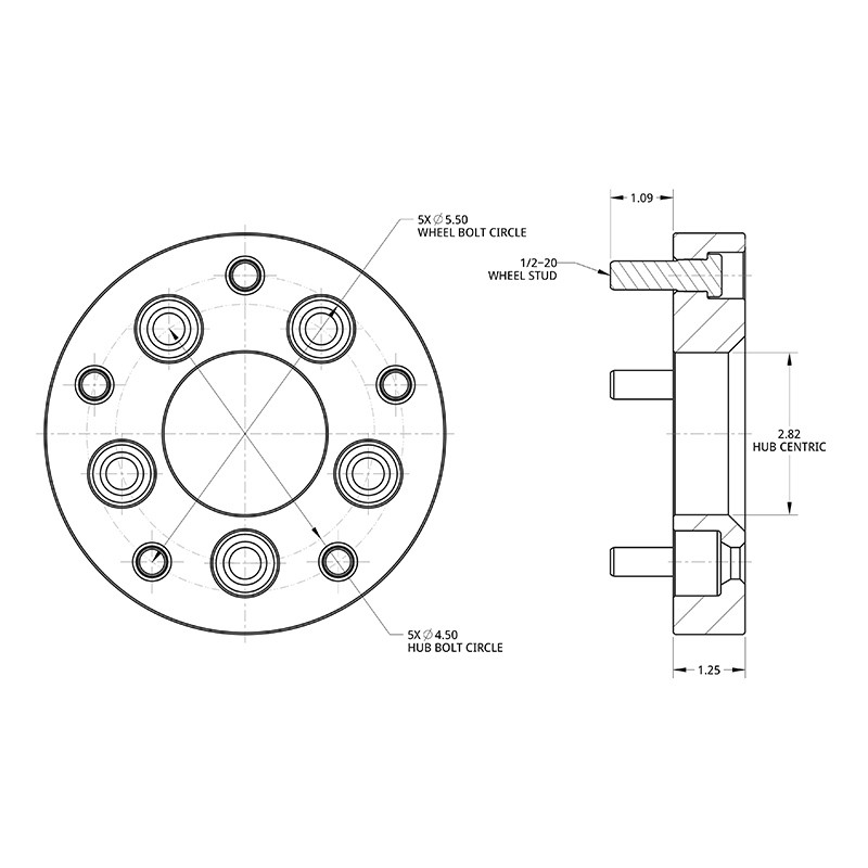 SPIDERTRAX | Wheel Adapter 1.25in 5x114.3 to 5x139.7 - JEEP TJ / LJ / YJ / XJ / ZJ / KJ Spidertrax Wheel Spacers