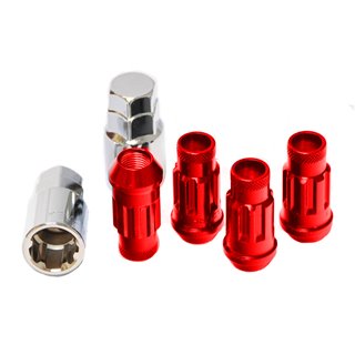 Muteki | Open End LOCK SR48 ROUGE - 12x1.25 ( 4 Noix Seulement ) Muteki Noix de roues & Barrures