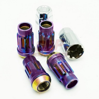 Muteki | Lug Nuts - SR45 - Open End BURNED TITANIUM ( 4 locks only ) - 12x1.25 Muteki Lug Nuts & Locks