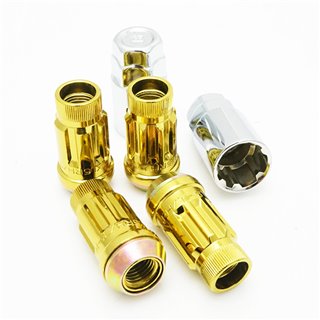 Muteki | Lug Nuts - SR45 - Open End YELLOW ( 4 locks only ) - 12x1.25 Muteki Lug Nuts & Locks