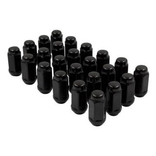 COYOTE | Lug Nuts - Bulge Acorn 2.00 Long (7/8) - M14 1.5 (6 Lug) BLACK Coyote Wheel Accessories Lug Nuts & Locks