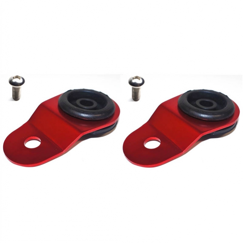 Torque Solution | Radiator Mount Combo w/ Inserts Red - Evo 7 / 8 / 9 2001-2006 Torque Solution Radiators