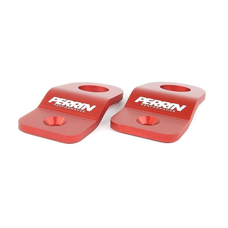 PERRIN | Upper Radiator Bracket Set Red - WRX / STI 2008-2021 PERRIN Performance Engine Dress Up