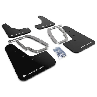 RallyArmor | UR Mud Flap White Logo - Tesla Model 3 2017-2023 RallyArmor Garde-boue