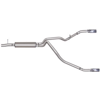 Gibson | Cat-Back Dual Split Exhaust Aluminized - F-250 / F-350 6.2L 2011-2016 Gibson Performance Cat-Back Exhausts